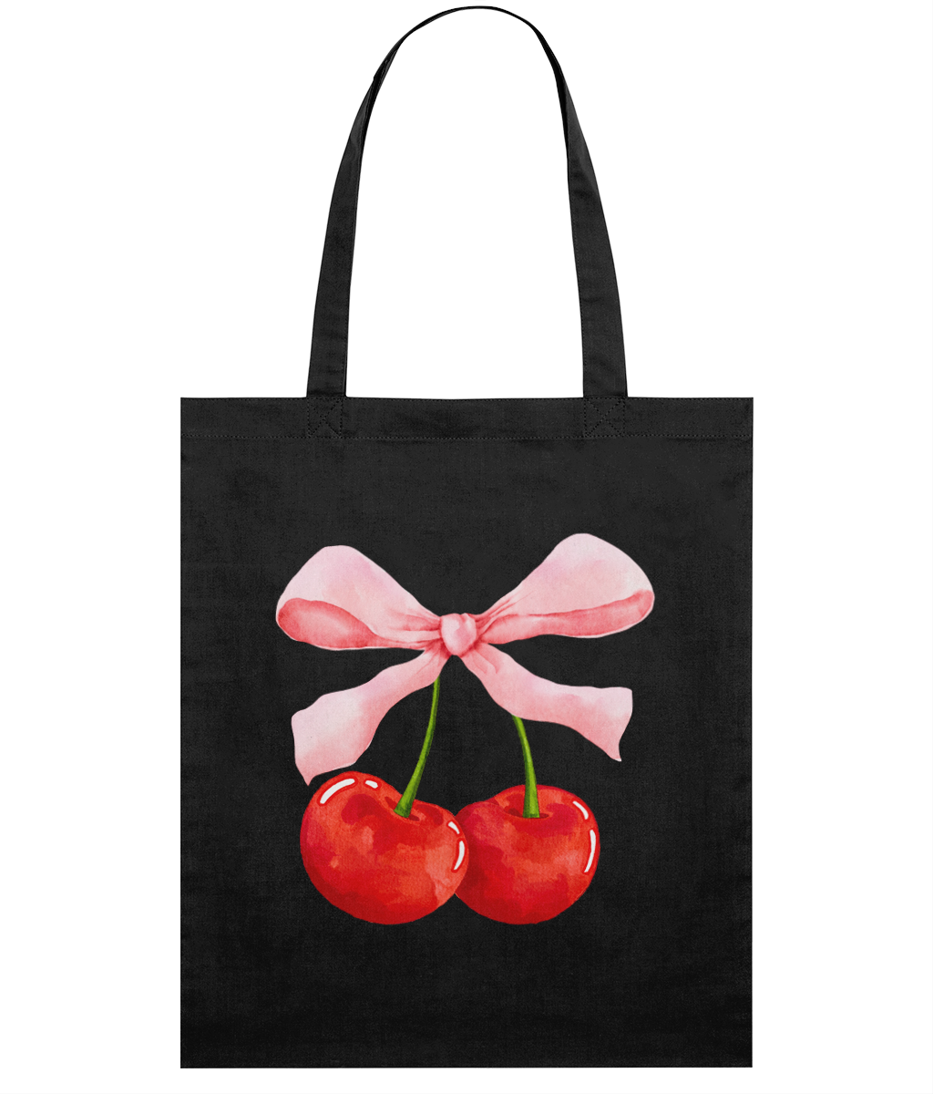 Cherry Bow Tote Bag