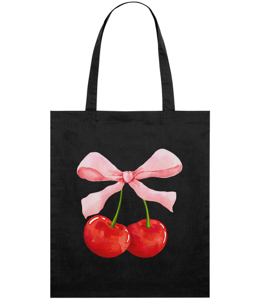 Cherry Bow Tote Bag