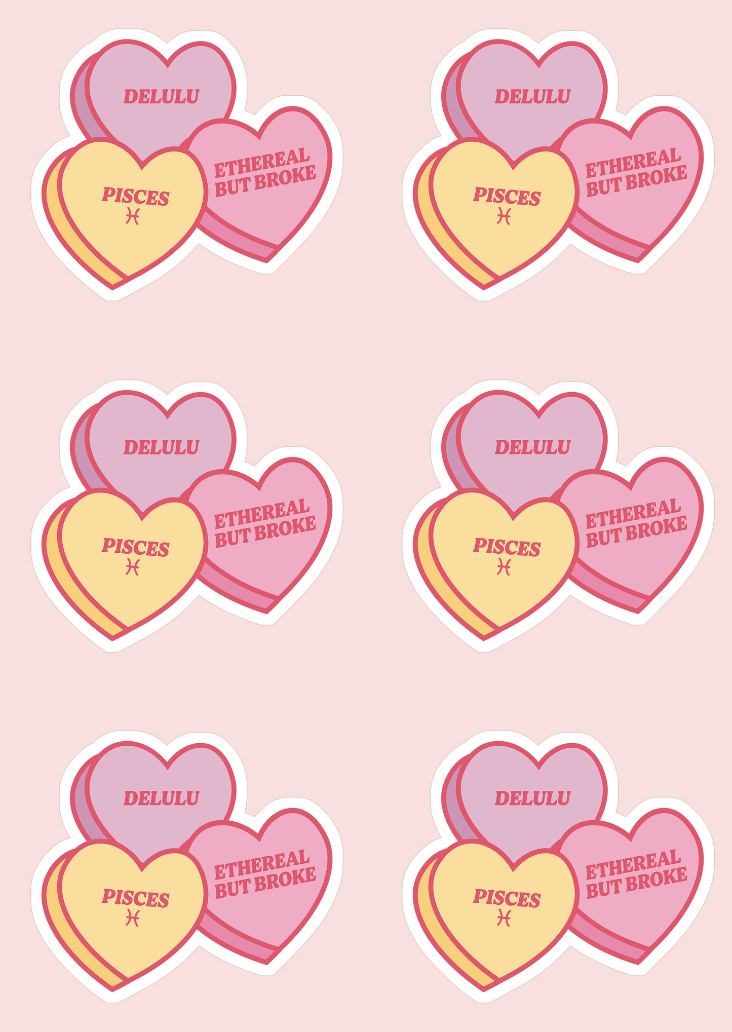 Pisces Sweetheart Sticker