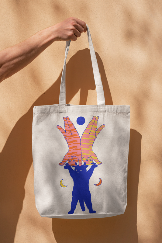 3 Cats Canvas Tote Bag