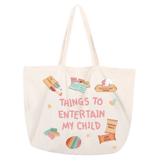 Things To Entertain My Child Canvas Tote Bag